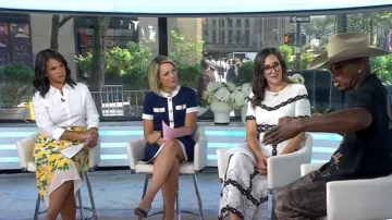 Milly Marta Floral Embroidery Midi Skirt worn by Laura Jarrett as seen in Today on July 22, 2026