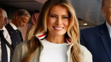 FIFA World Cup 2026 Melania Trump Jacket of Melania Trump in Melania Trump looks so stunning and elegant at the 2026 FIFA World Cup Final ✨❤️