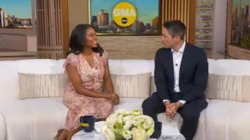 Isabel Marant Lisanne Midi Skirt worn by Rachel Scott as seen in Good Morning America on July 22, 2026