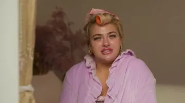 Bata de franela con volantes para niños JiAmy, bata de casa cálida para niños usada por Trewley Precious como se ve en Secret Lives of Gypsy Wives (T01E01)