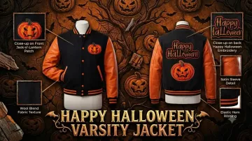 Happy Halloween Varsity Jacket of Allyson (Andi Matichak) in Halloween Kills