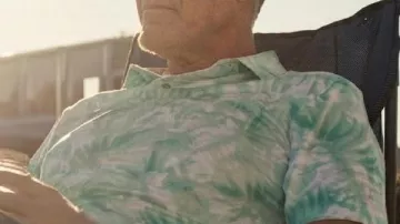 Le Faucon S01 Will Ferrell Polo à imprimé feuilles vertes