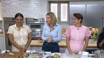 Waimari Vera Pant worn by Suzanne Bernard Rousseau as seen in Today on July 23, 2026