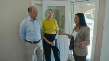 Moon River Plaid Tailored Blazer worn by Page Turner as seen in Love It or List It (S21E03)