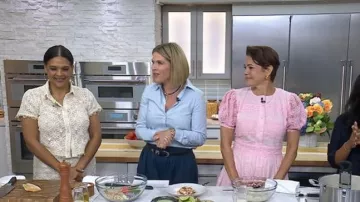 Waimari Etoile Midi Dress worn by Michelle Rousseau as seen in Today on July 23, 2026