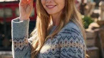 My Life with the Walter Boys Sarah Rafferty Blue Knit Sweater