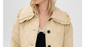 Roast My Rental 2026 Jasmine Roth Beige Ruffled Collar Jacket