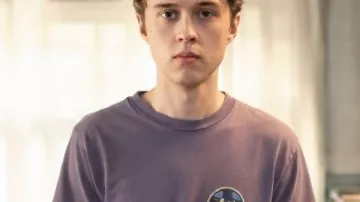 My Life with the Walter Boys S03 Connor Stanhope Purple Shirt worn by Danny Walter (Connor Stanhope) as seen in My Life with the Walter Boys (S03)