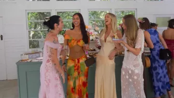 Lumina Venus Solar Flora Corset Dress worn by Ruby Drew as seen in Turned On: Dirty Sexy Money (S01E06)