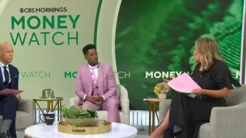 Karl Lagerfeld Paris Belted Short Sleeve Midi Shirtdress worn by Kelly O'grady as seen in CBS Mornings on  July 24, 2026