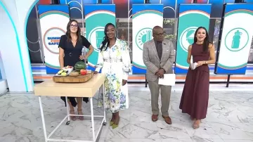 Robe midi fleurie Izzy de Fashion Nova portée par Valerie Agyeman, vue dans l'émission Today le 27 juillet 2026.