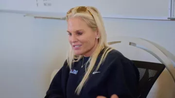 Nike Solo Swoosh Fleece Pullover Crew worn by (Kristi Mcbee) as seen in The McBee Dynasty: Real American Cowboys (S03E06)