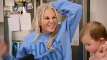 Homebody Light Blue Sweatshirt worn by (Kristi Mcbee) as seen in The McBee Dynasty: Real American Cowboys (S03E06)