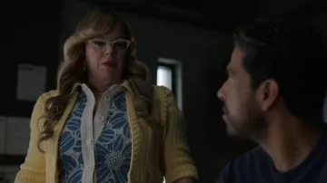 L'agence Delilah Crop Textured Cardigan worn by Penelope Garcia (Kirsten Vangsness) as seen in Criminal Minds (S19E02)
