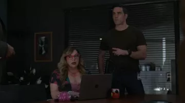 Retrofete Brooke Metallic Bandage Knit Dress worn by Penelope Garcia (Kirsten Vangsness) as seen in Criminal Minds (S19E03)