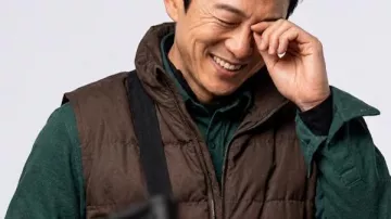 Brown Puffer Vest worn by Charlie (Jake Choi) in The Fix