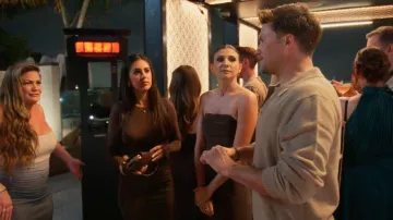 Commando Faux Leather Midi Skirt worn by Michelle Saniei as seen in The Valley (S03E16)