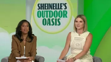 Zimmermann Indra Crochet Fringe Cotton Tank worn by as seen in with Jenna & Sheinelle on July 29, 2026 Jenna Bush Hager Today