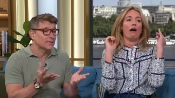 Boden Carmen Lace Trim Cotton Top worn by Cat Deeley as seen in This Morning on July 2, 2026