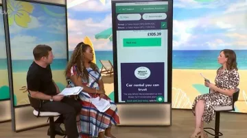 Next White Forever Comfort® Lasercut Slingback Flats worn by Alison Hammond as seen in This Morning on July 22, 2026