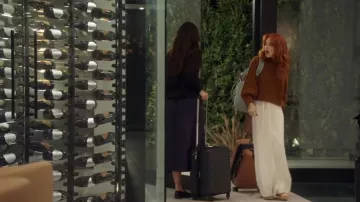H&M Orange Acrylic Sweater worn by Georgianna Aubin as seen in House of Stassi (S01E04)