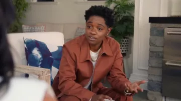 Sandro Cotton Jacket worn by Tamia Cooper (Bre-Z) as seen in All American (S08E04)