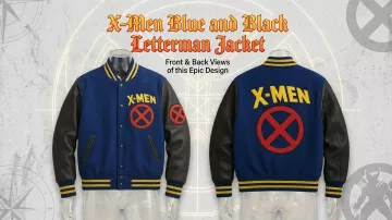 Veste universitaire bleue et noire X-Men dans Astonishing X-Men : Dangerous