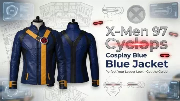 X-Men 97 Cyclops Cosplay Blue Jacket in Wolverine and the X-Men: Fate of the Future