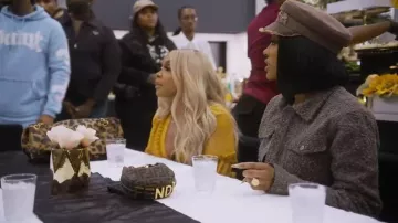Fendi Mini Fendigraphy Jacquard Shoulder Bag worn by Porsha Williams as seen in The Real Housewives of Atlanta (S17E17)