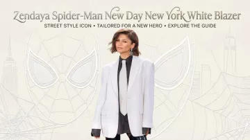 Zendaya Spider-Man New Day New York Blazer blanc de MJ (Zendaya) dans Spider-Man : Un nouveau jour