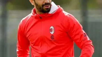Ruben Amorim AC Milan Training Session Red Jacket