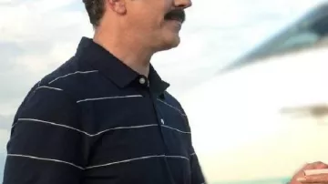 Ted Lasso Jason Sudeikis S04 Striped Polo Shirt