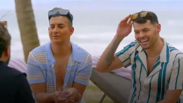 Shein Casual Colorblock Striped Short Sleeve Shirt worn by Joe Blackman as seen in The Only Way Is Essex (S36E04)
