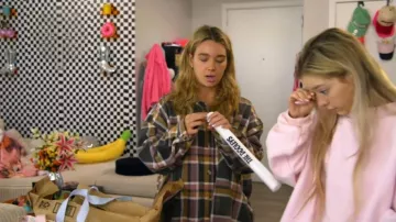 American Eagle Oversized Flannel Shirt Jacket Shacket worn by Baylen Dupree as seen in Baylen Out Loud (S03E12)