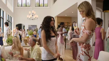 Rococo Sand One Shoulder Maxi Dress worn by Denise (Missi Pyle) as seen in Sterling Point (S01E02)