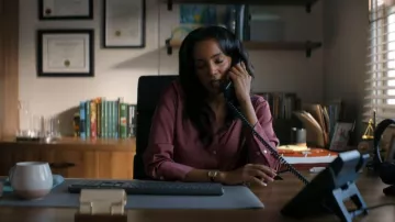 Mango Regular-fit Satin Shirt worn by Marie (Nelu Handa) as seen in Sterling Point (S01E04)