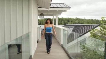 Urban Outfitters Lucy Satin Ballet Flats worn by Annie (Ella Rubin) as seen in Sterling Point (S01E06)