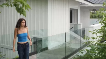 Motel Low Rise Twisted Seam Jeans worn by Annie (Ella Rubin) as seen in Sterling Point (S01E05)