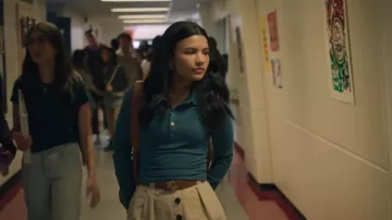 Ralph Lauren Logo Reversible Pebbled Leather Belt worn by Jackie Howard (Nikki Rodriguez) as seen in My Life with the Walter Boys (S03E02)