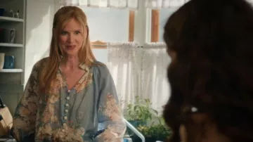 Zimmermann Cascadian Billow Linen Button-Up Shirt worn by Katherine Walter (Sarah Rafferty) as seen in My Life with the Walter Boys (S03E05)