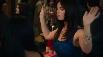 Maeve Sleeveless Square-Neck Smocked Mini Dress worn by Ellie O'Brien (Ellie O'Brien) as seen in My Life with the Walter Boys (S03E05)