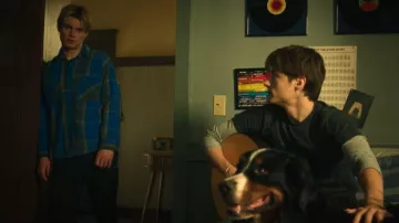Chemise en flanelle bleue vintage de St. Johns Bay portée par Cole Walter (Noah LaLonde) dans l'épisode « Ma vie avec les garçons Walter » (S03E08).
