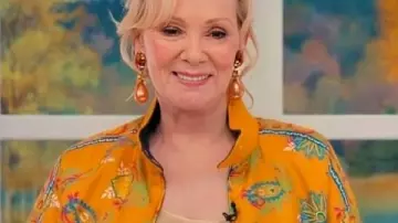 Orange Floral Print Jacket worn by Deborah Vance (Jean Smart) in Hacks (S02)