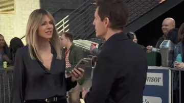Vince Silk Long-Sleeve Blouse worn by Dee Reynolds (Kaitlin Olson) as seen in It's Always Sunny in Philadelphia (S18E02)