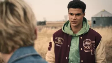 Ovo Watercress Green Owl Hoodie worn by Dylan Newsome (Kolton Stewart) as seen in My Life with the Walter Boys (S03E10)