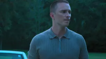 Perry Ellis Quarter-Zip Polo Shirt worn by Rafe Cameron (Drew Starkey) as seen in Outer Banks (S05E06)