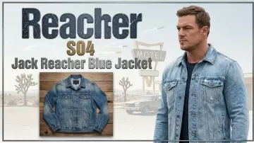 Reacher S04 Jack Reacher Chaqueta azul de Jack Reacher (Alan Ritchson) en Reacher (S04E04)