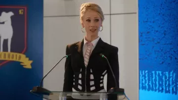 Dion Lee Cage Corset Blazer Top worn by Keeley Jones (Juno Temple) as seen in Ted Lasso (S04E03)