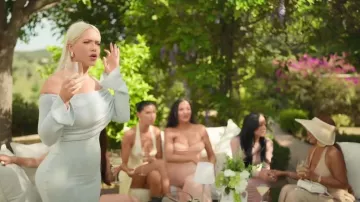 Robe mini froncée à détails floraux La Reveche Lillibet portée par Kristy Sarah dans The Girls : A Khloé Kardashian Project (S01E02)