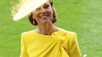 Cette robe jaune à nœud papillon sur le devant, portée par Catherine, duchesse de Cambridge, et Kate Middleton, est un rayon de soleil d'un jaune éclatant à Royal Ascot 2026.